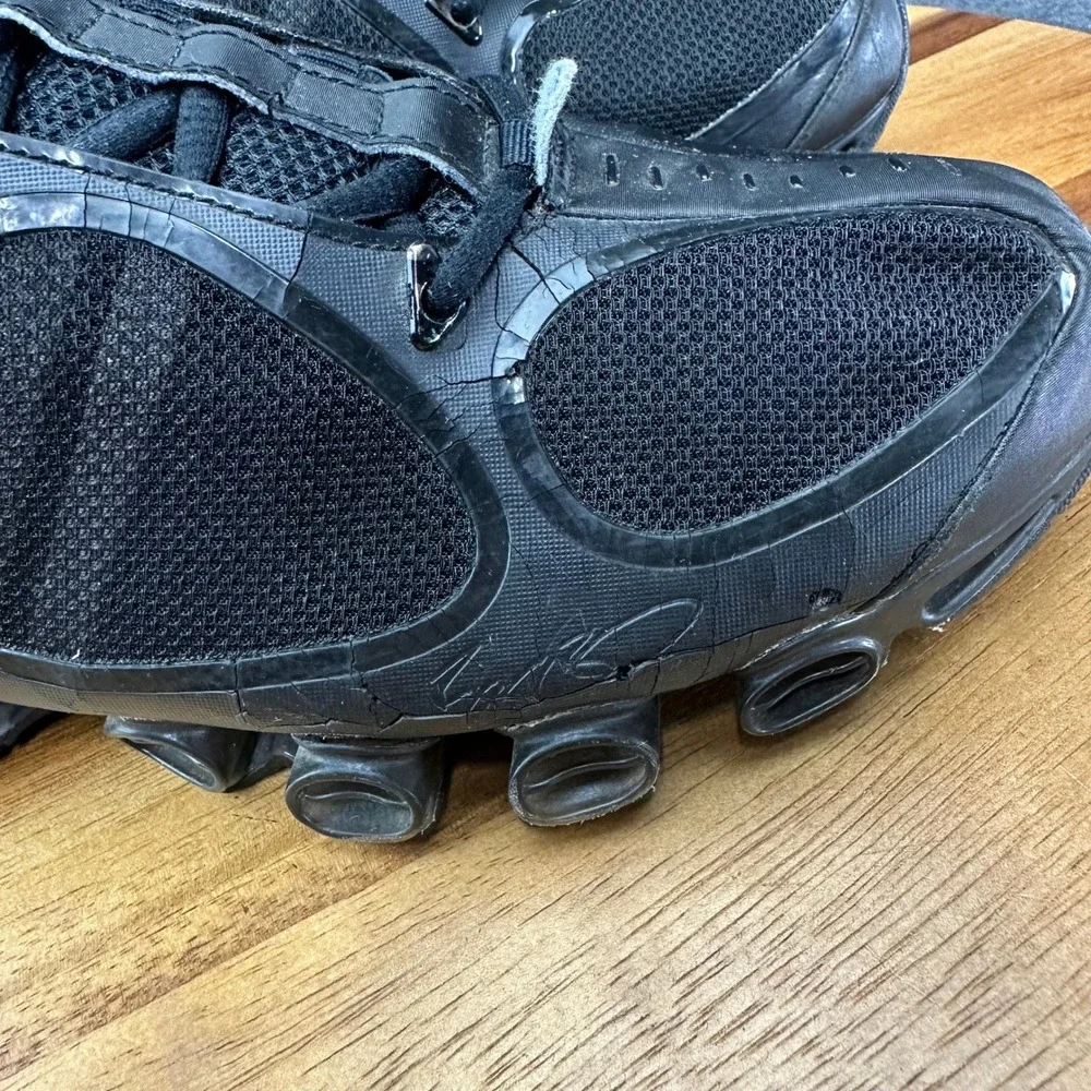 Adidas Mens Megaride 2008 Triple Black Sneakers Sz 9 143958 Y2K
